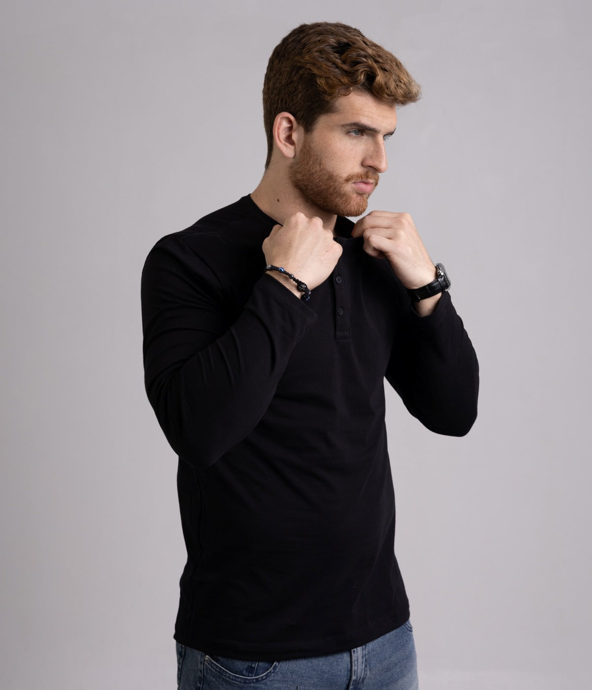 Blusa Henley de Manga Longa em Algodão Egípcio - Legacy