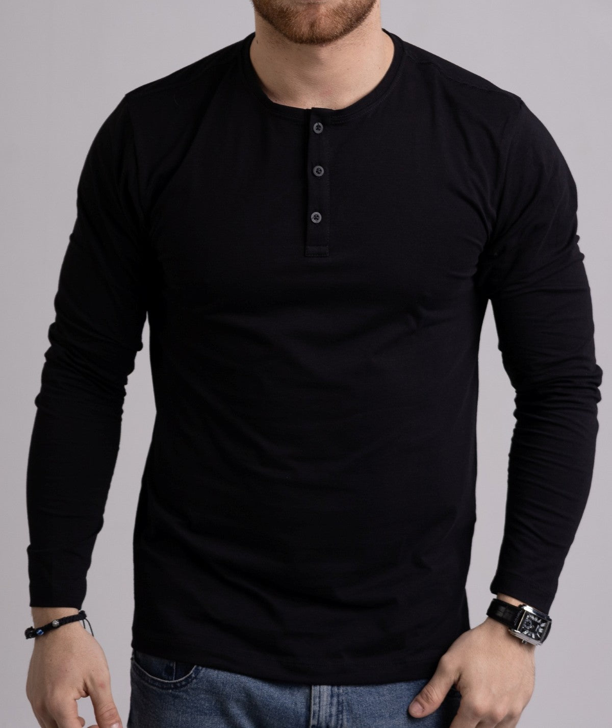 Kit 3x Blusa Henley de Manga Longa em Algodão Egípcio - Legacy - R$ 172,00 cada