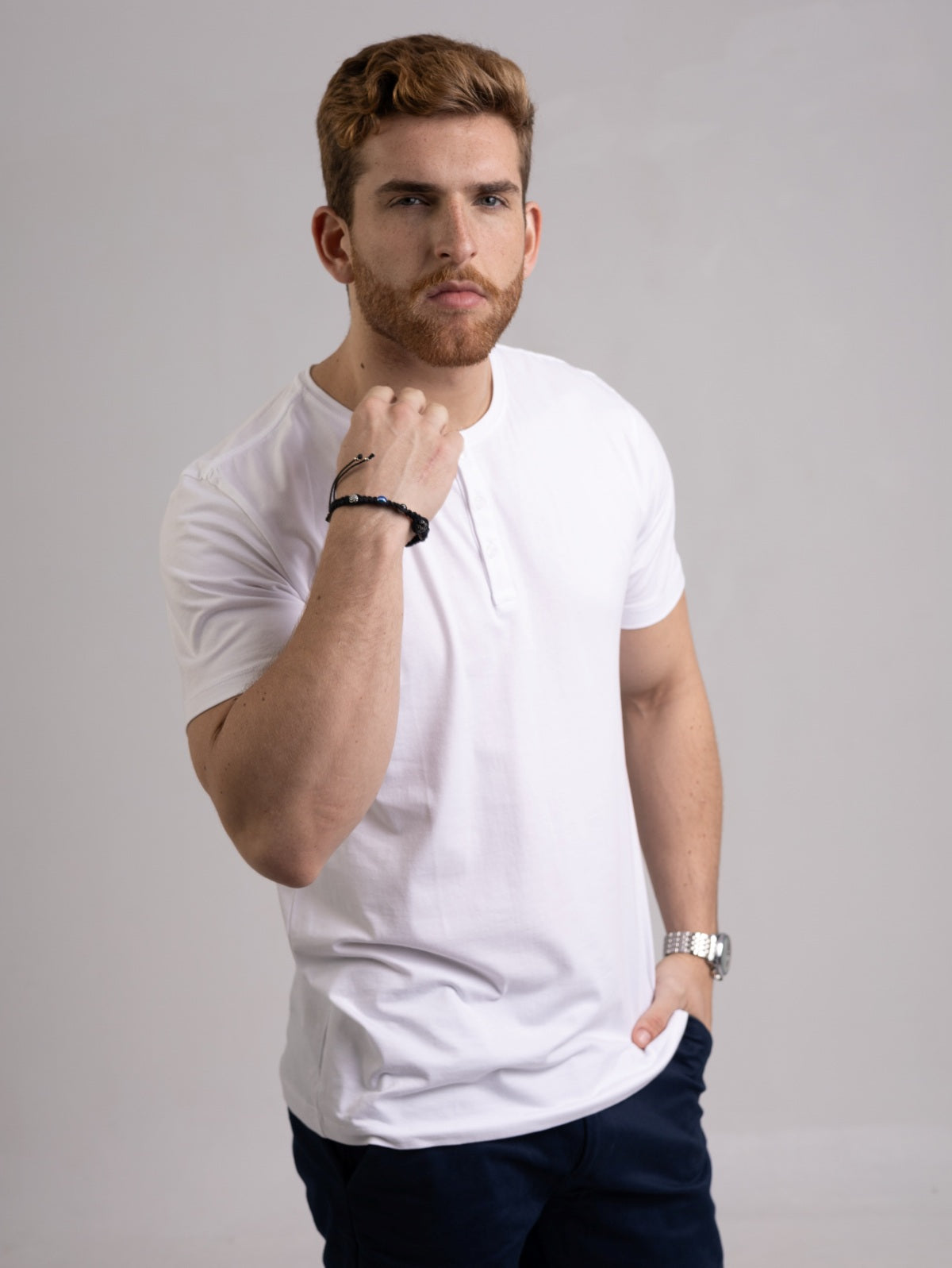 Camiseta Henley de Algodão Egípcio - Luxor