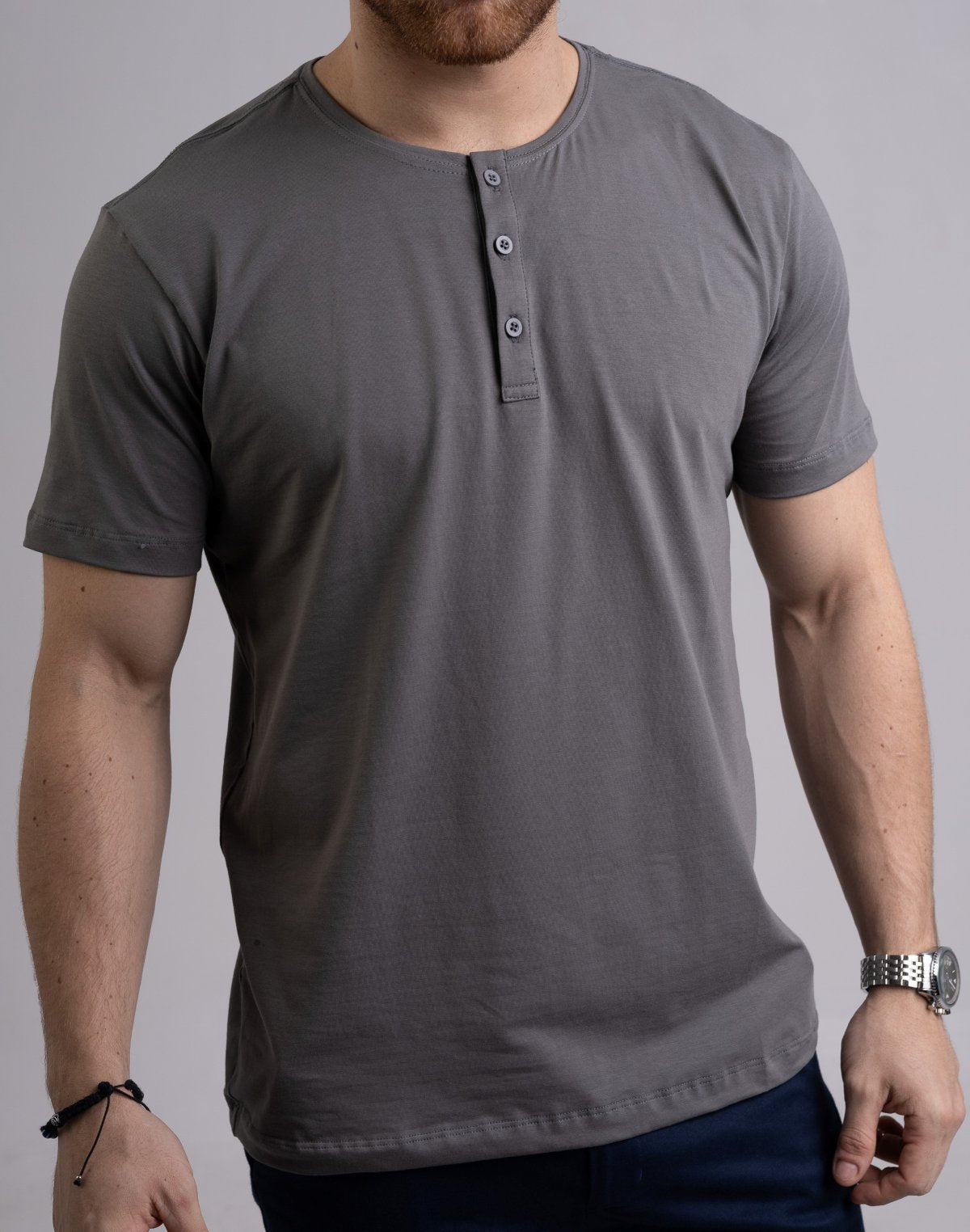 Kit 3x Camiseta Henley de Algodão Egípcio - Luxor - R$ 161,00 cada