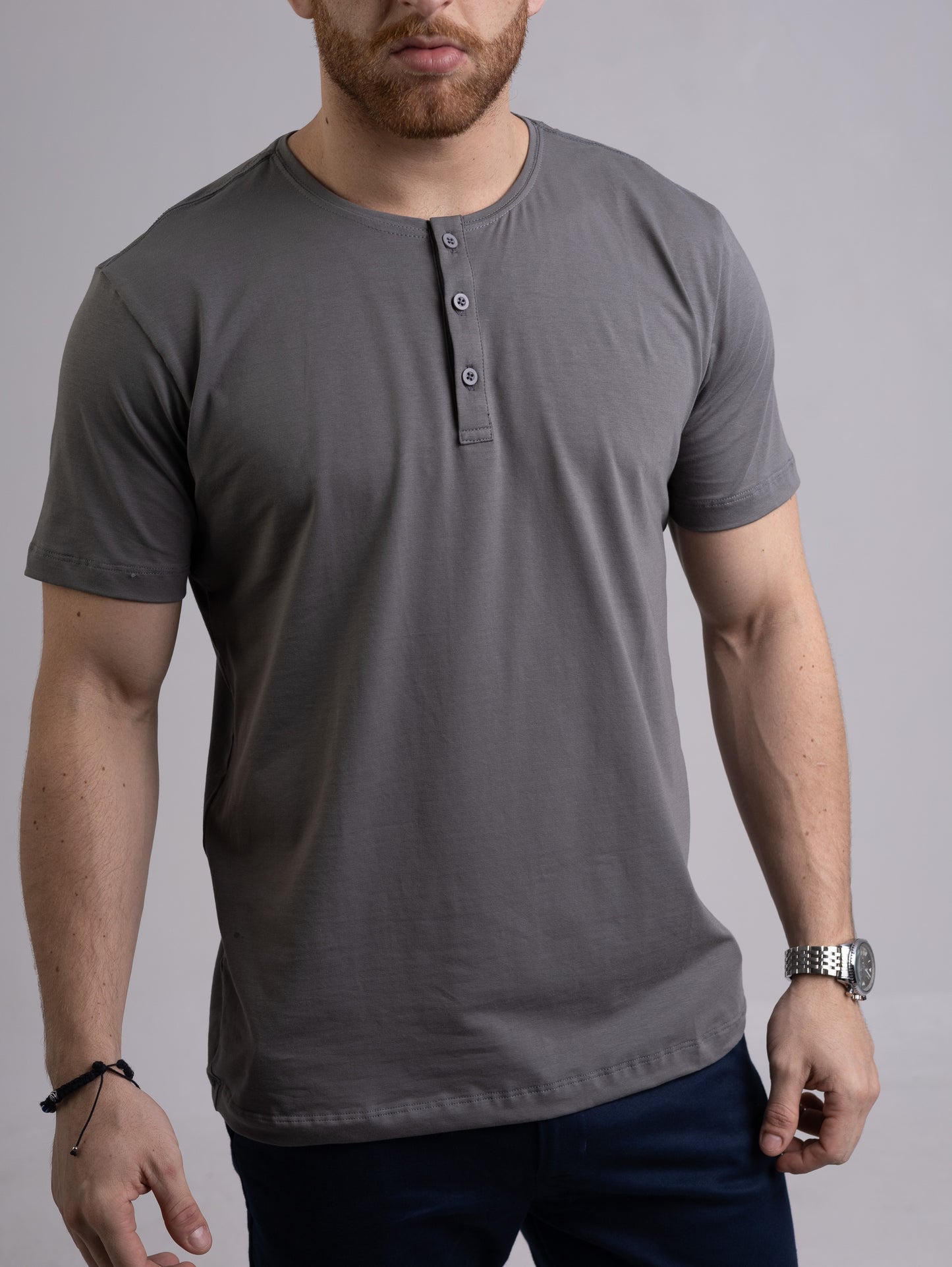 Kit 4x Camiseta Henley de Algodão Egípcio - Luxor - Pague 3 e Leve 4