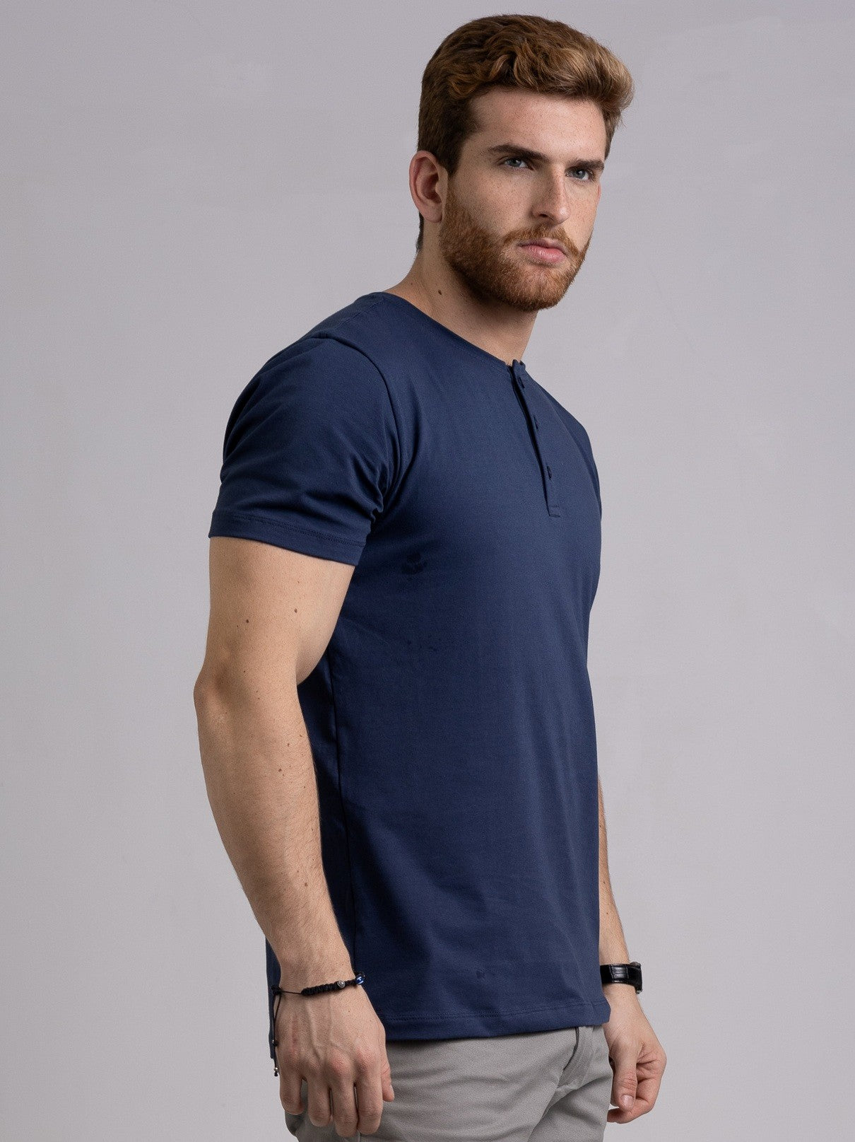 Camiseta Henley de Algodão Egípcio - Luxor