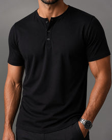 Kit 3x Camiseta Henley de Algodão Egípcio Luxor - R$ 149,00 cada