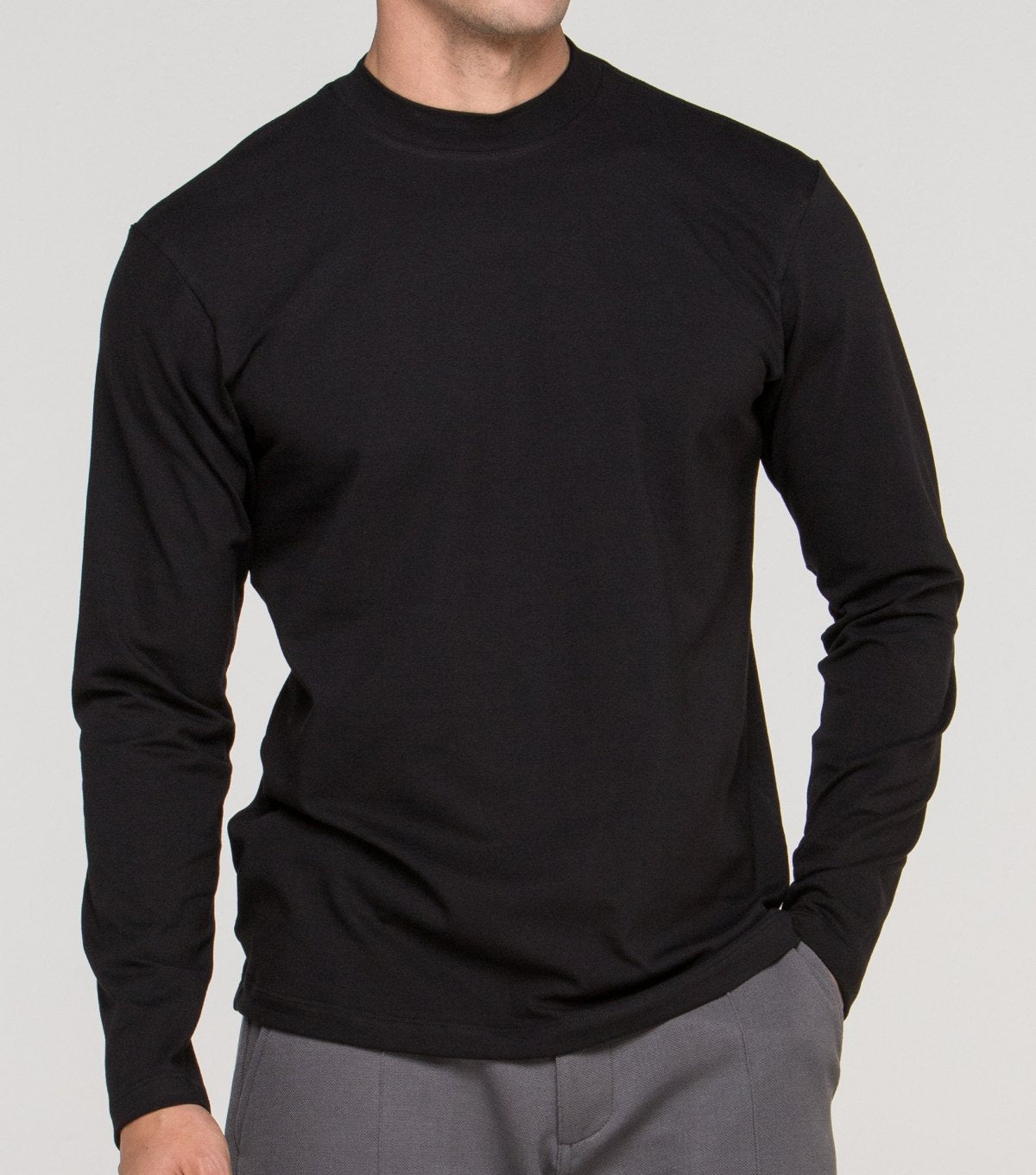 Blusa de Gola Alta e Manga Longa em Algodão Egípcio Premium - Egypt