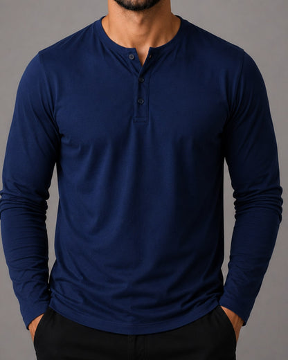 Blusa Henley de Manga Longa em Algodão Egípcio - Legacy