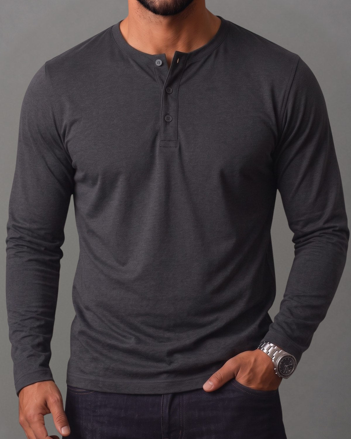 Blusa Henley de Manga Longa em Algodão Egípcio - Legacy