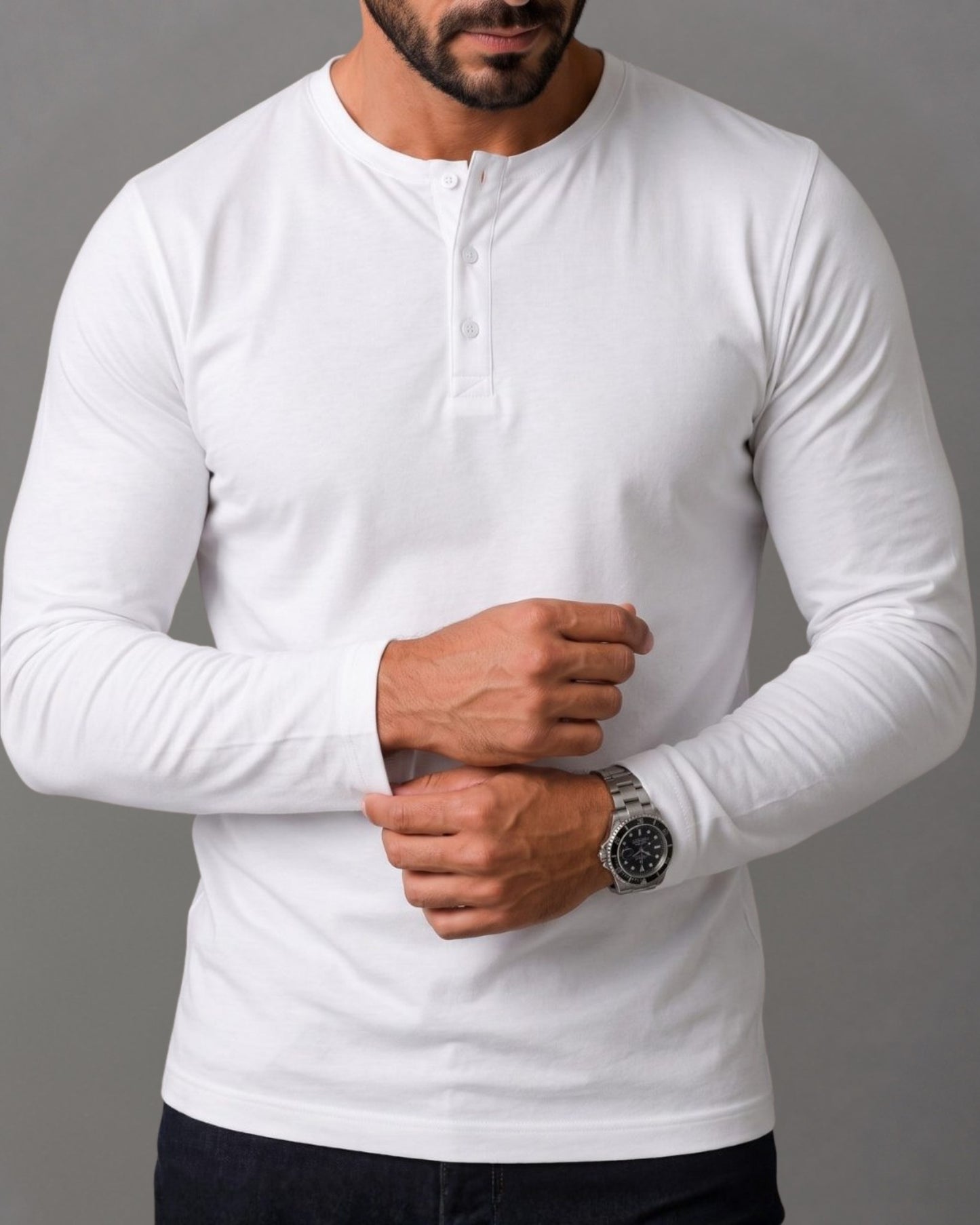 Blusa Henley de Manga Longa em Algodão Egípcio - Legacy