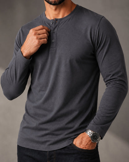 Kit 2x Blusa Henley de Manga Longa em Algodão Egípcio - Legacy - R$ 179,00 cada