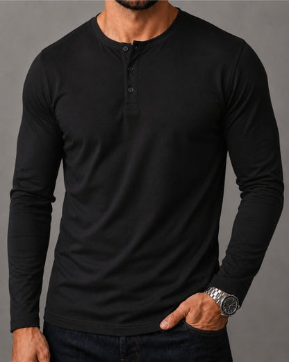 Kit 2x Blusa Henley de Manga Longa em Algodão Egípcio - Legacy - R$ 179,00 cada