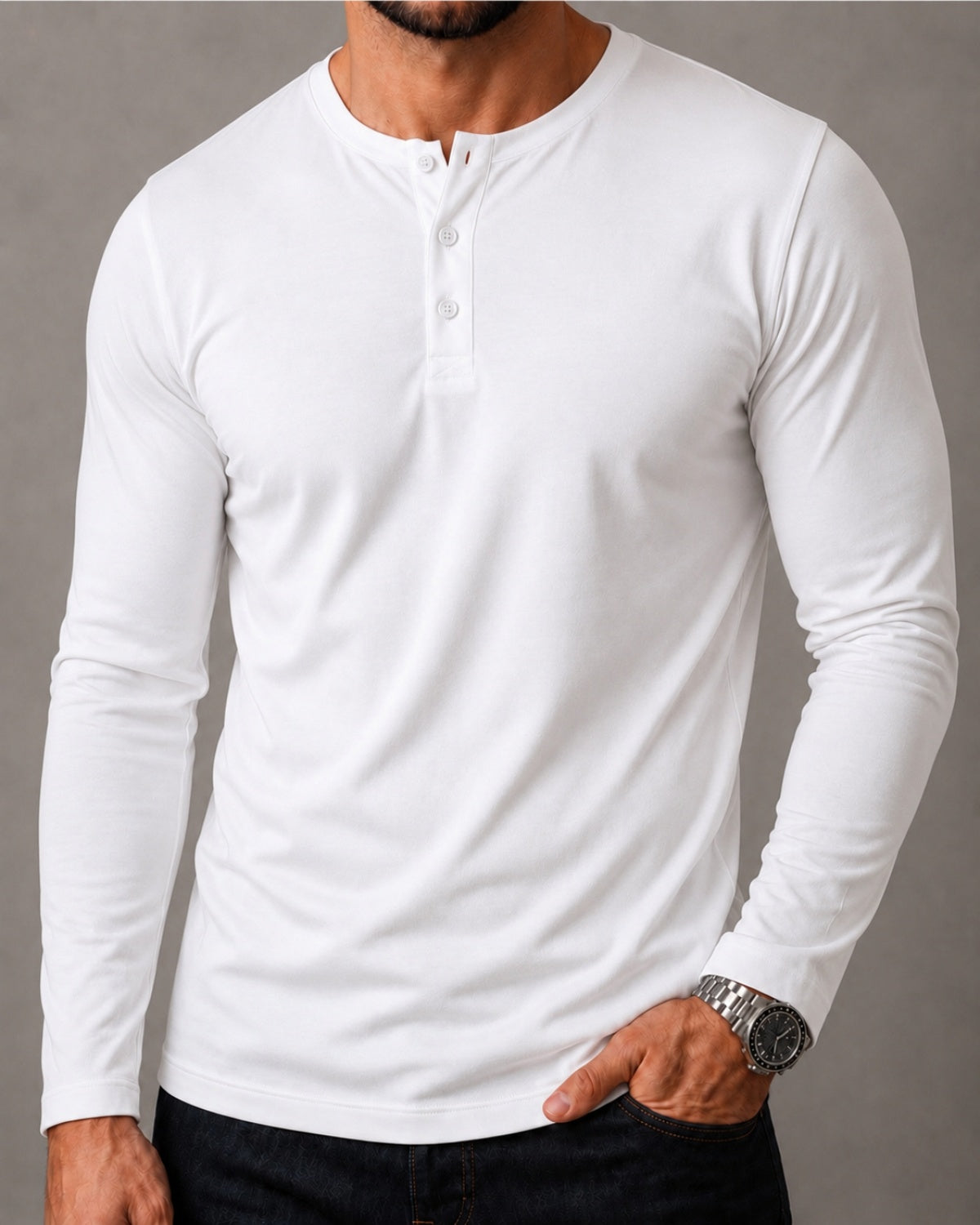 Kit 2x Blusa Henley de Manga Longa em Algodão Egípcio - Legacy - R$ 179,00 cada