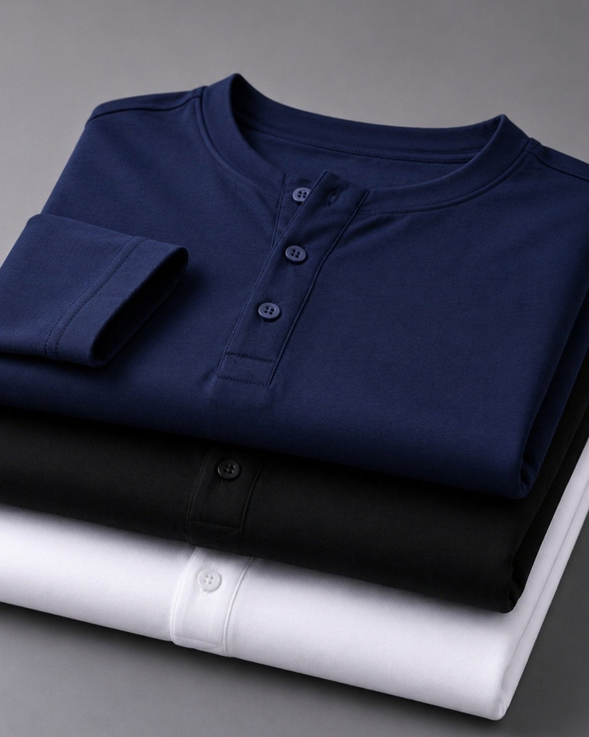 Kit 2x Blusa Henley de Manga Longa em Algodão Egípcio - Legacy - R$ 179,00 cada