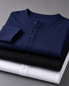 Kit 2x Blusa Henley de Manga Longa em Algodão Egípcio - Legacy - R$ 197,00 cada