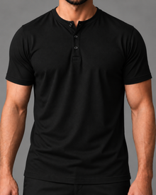Camiseta Henley Luxor Preta — Hero