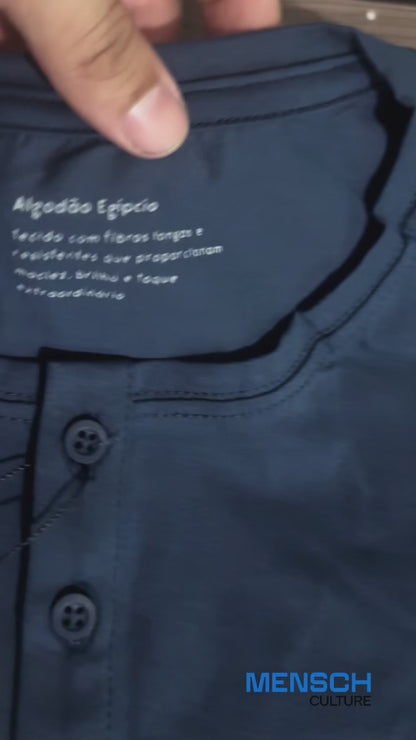 Camiseta Henley de Algodão Egípcio - Luxor